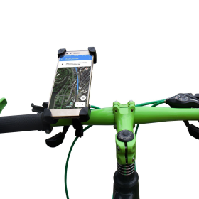 COOWOO Support Vélo smartphone Guidon Support Universel Téléphone Rotatif à 360 Bracelet en Caoutchouc Taille Réglable Compatible avec IPhone Samsung IOS Android Smartphone GPS
